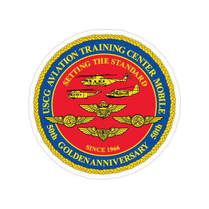 USCG Aviation Training Center Mobile (U.S. Coast Guard) Transparent STICKER Die-Cut Vinyl Decal-3 Inch-The Sticker Space