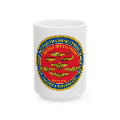 USCG Aviation Training Center Mobile (U.S. Coast Guard) White Coffee Mug-15oz-The Sticker Space