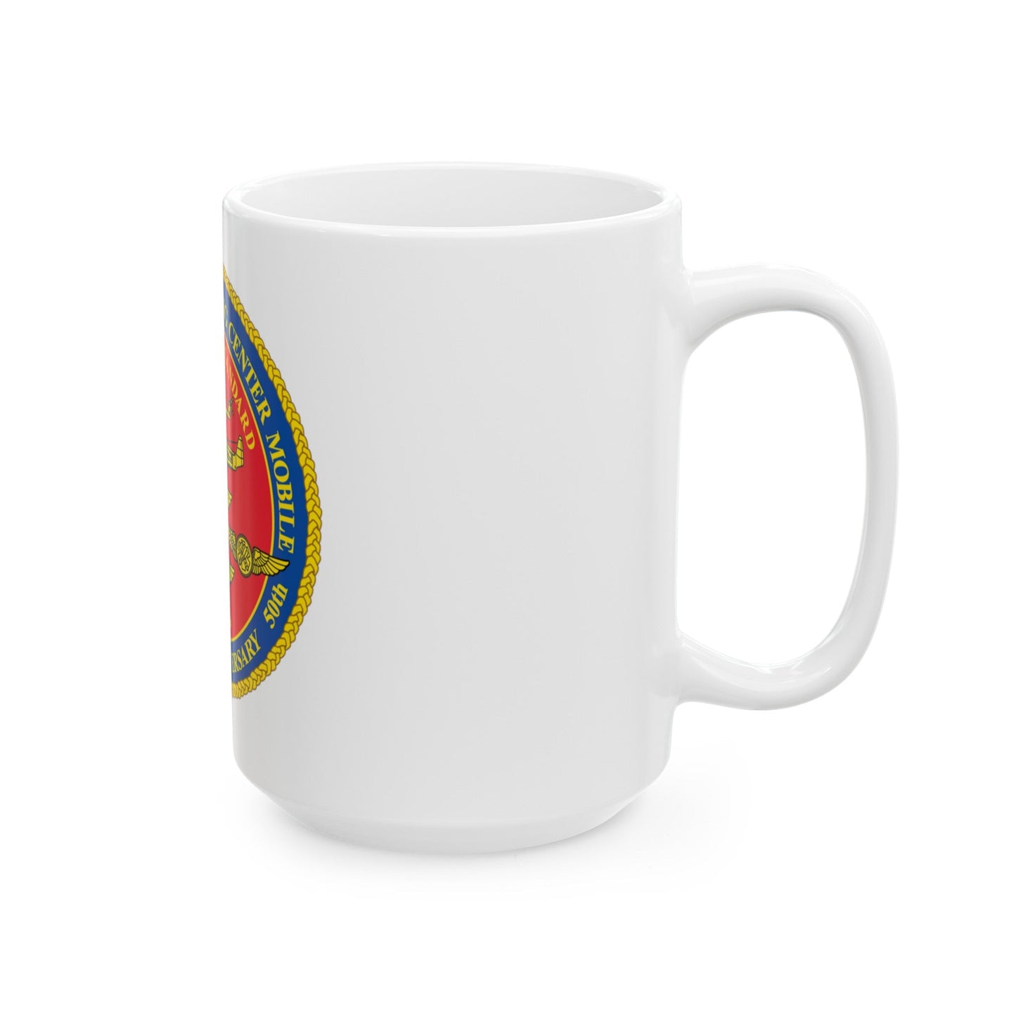 USCG Aviation Training Center Mobile (U.S. Coast Guard) White Coffee Mug-The Sticker Space