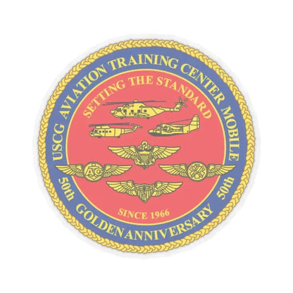 USCG Aviation Training Center Mobile (U.S. Coast Guard) STICKER Vinyl Kiss-Cut Decal 2 Inch Transparent - The Sticker Space