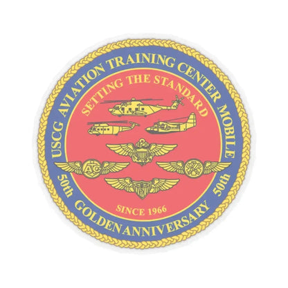 USCG Aviation Training Center Mobile (U.S. Coast Guard) STICKER Vinyl Kiss-Cut Decal 2 Inch Transparent - The Sticker Space
