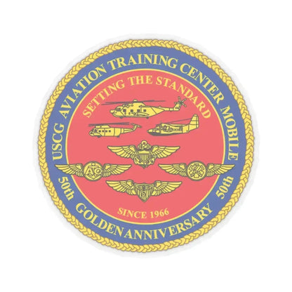 USCG Aviation Training Center Mobile (U.S. Coast Guard) STICKER Vinyl Kiss-Cut Decal 2 Inch Transparent - The Sticker Space