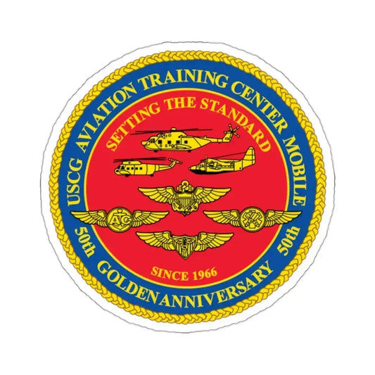 USCG Aviation Training Center Mobile (U.S. Coast Guard) STICKER Vinyl Kiss-Cut Decal 2 Inch White - The Sticker Space