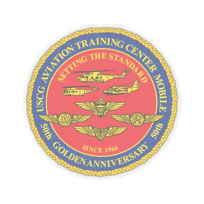 USCG Aviation Training Center Mobile (U.S. Coast Guard) STICKER Vinyl Kiss-Cut Decal 4 Inch Transparent - The Sticker Space