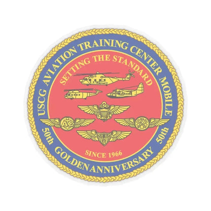 USCG Aviation Training Center Mobile (U.S. Coast Guard) STICKER Vinyl Kiss-Cut Decal 6 Inch Transparent - The Sticker Space