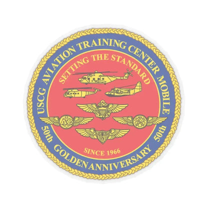 USCG Aviation Training Center Mobile (U.S. Coast Guard) STICKER Vinyl Kiss-Cut Decal 6 Inch Transparent - The Sticker Space