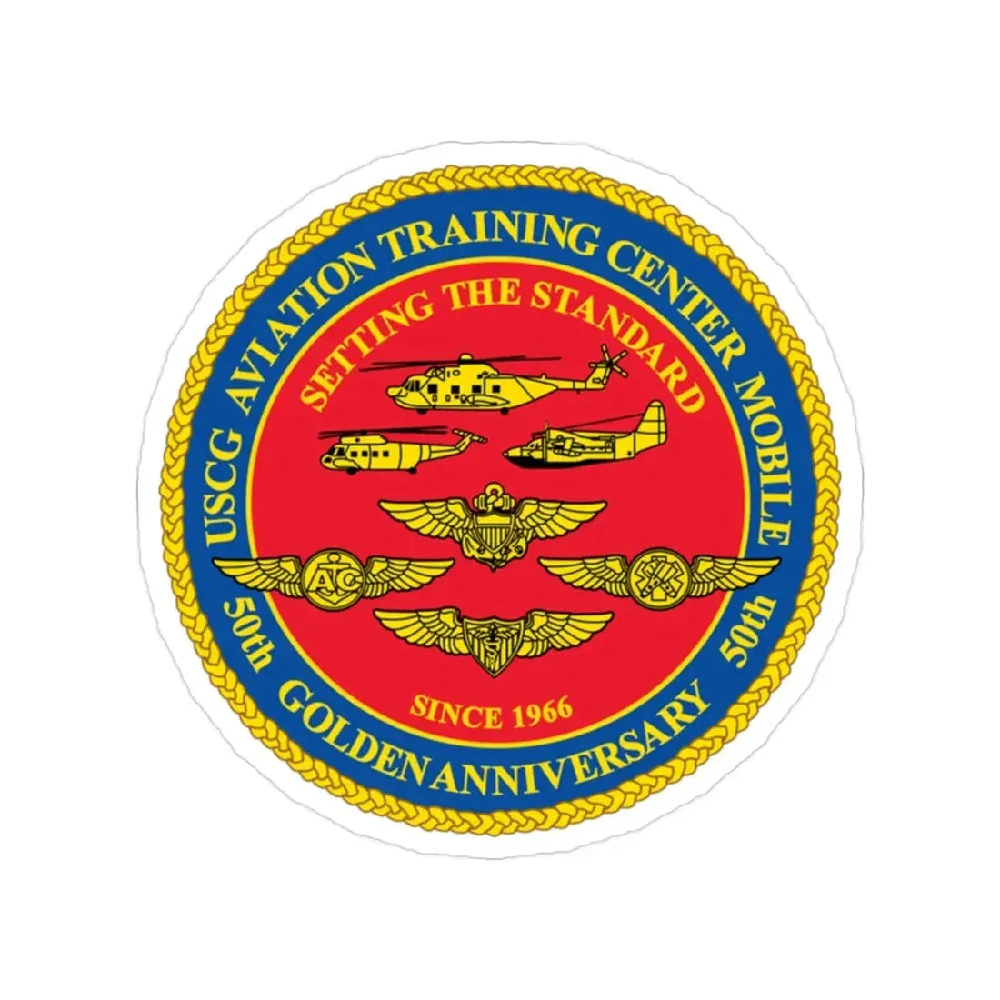 USCG Aviation Training Center Mobile (U.S. Coast Guard) Transparent STICKER Die-Cut Vinyl Decal 2 Inch - The Sticker Space