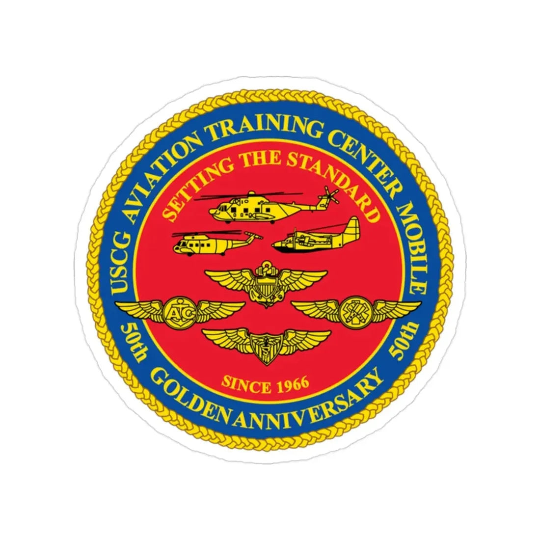 USCG Aviation Training Center Mobile (U.S. Coast Guard) Transparent STICKER Die-Cut Vinyl Decal 2 Inch - The Sticker Space