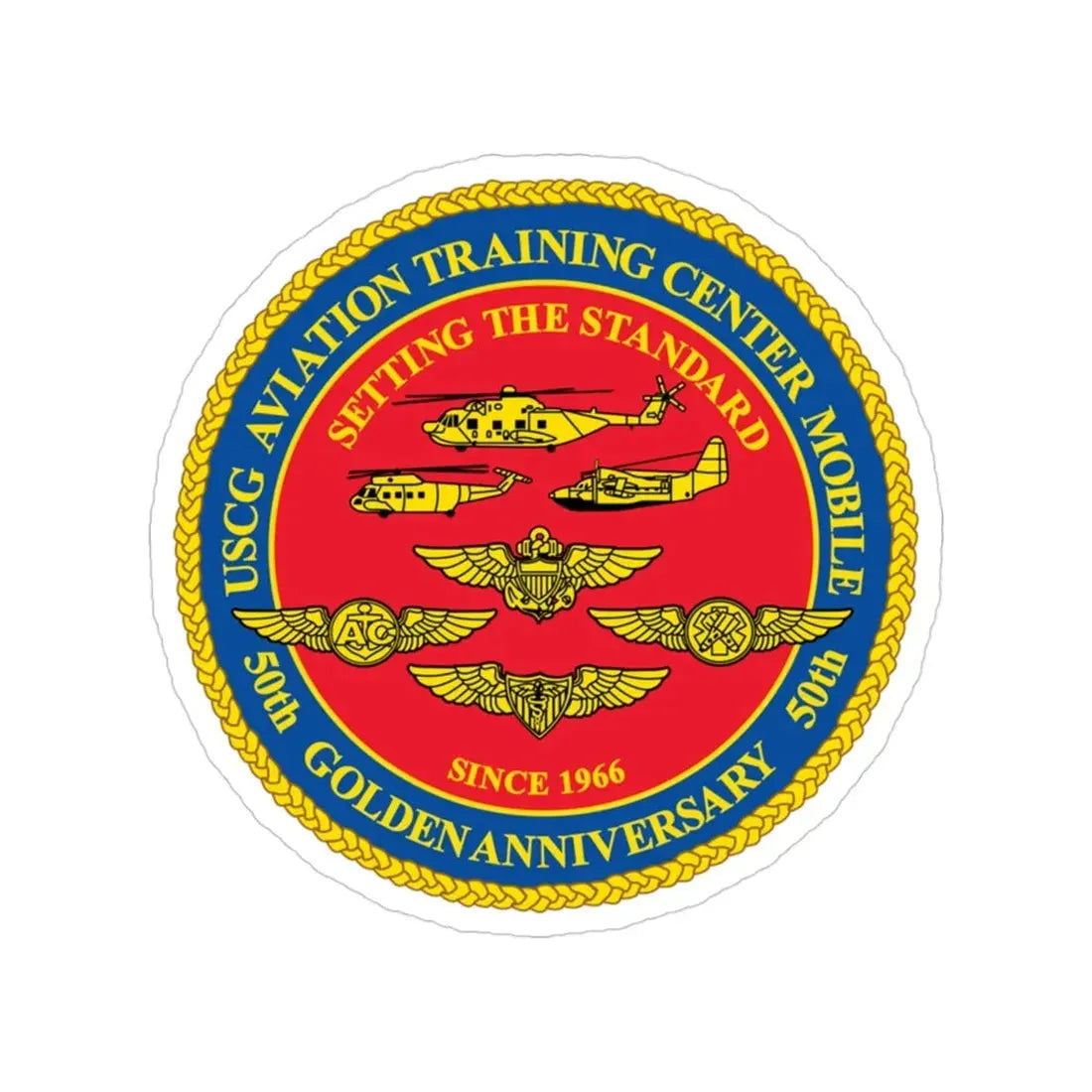 USCG Aviation Training Center Mobile (U.S. Coast Guard) Transparent STICKER Die-Cut Vinyl Decal 3 Inch - The Sticker Space