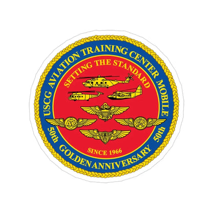 USCG Aviation Training Center Mobile (U.S. Coast Guard) Transparent STICKER Die-Cut Vinyl Decal 4 Inch - The Sticker Space