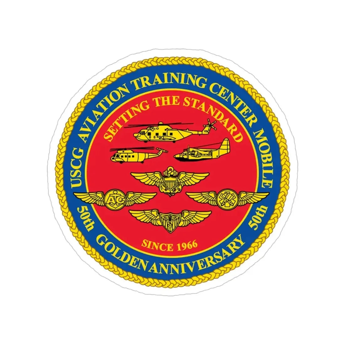 USCG Aviation Training Center Mobile (U.S. Coast Guard) Transparent STICKER Die-Cut Vinyl Decal 5 Inch - The Sticker Space
