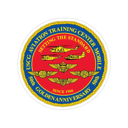 USCG Aviation Training Center Mobile (U.S. Coast Guard) Transparent STICKER Die-Cut Vinyl Decal 5 Inch - The Sticker Space