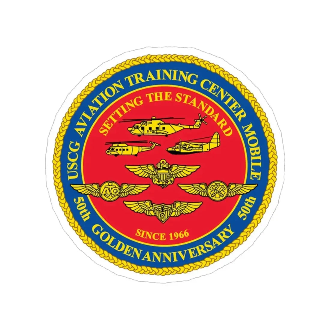 USCG Aviation Training Center Mobile (U.S. Coast Guard) Transparent STICKER Die-Cut Vinyl Decal 6 Inch - The Sticker Space