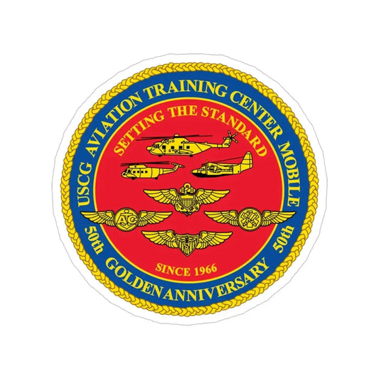 USCG Aviation Training Center Mobile (U.S. Coast Guard) Transparent STICKER Die-Cut Vinyl Decal 6 Inch - The Sticker Space