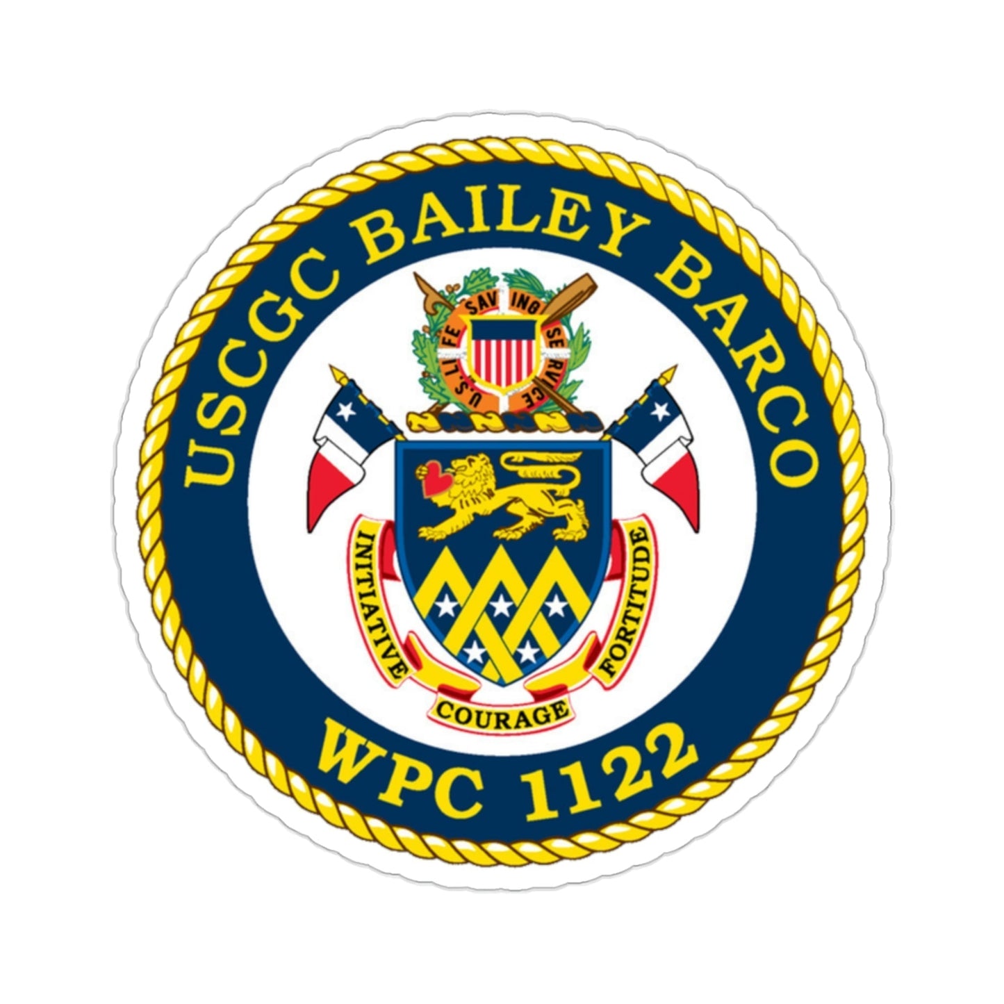 USCG Bailey Barco WPC 1122 (U.S. Coast Guard) STICKER Vinyl Die-Cut Decal-2 Inch-The Sticker Space