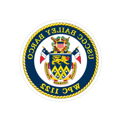 USCG Bailey Barco WPC 1122 (U.S. Coast Guard) REVERSE PRINT Transparent Die-Cut STICKER 2 Inch Die-Cut Transparent - The Sticker Space