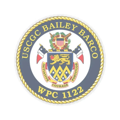 USCG Bailey Barco WPC 1122 (U.S. Coast Guard) STICKER Vinyl Kiss-Cut Decal 2 Inch Transparent - The Sticker Space