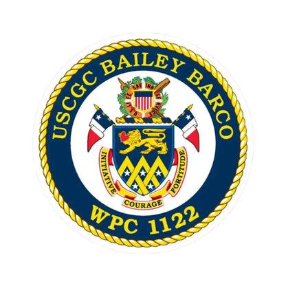 USCG Bailey Barco WPC 1122 (U.S. Coast Guard) STICKER Vinyl Kiss-Cut Decal 2 Inch White - The Sticker Space