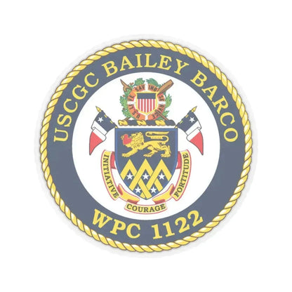 USCG Bailey Barco WPC 1122 (U.S. Coast Guard) STICKER Vinyl Kiss-Cut Decal 4 Inch Transparent - The Sticker Space