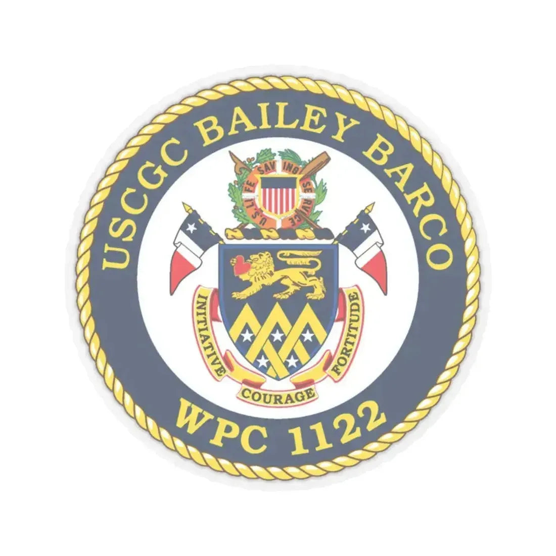 USCG Bailey Barco WPC 1122 (U.S. Coast Guard) STICKER Vinyl Kiss-Cut Decal 6 Inch Transparent - The Sticker Space
