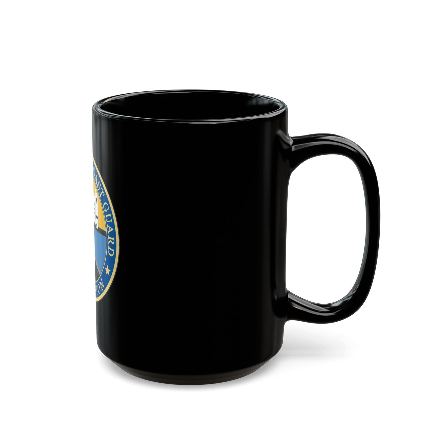 USCG Base Boston (U.S. Coast Guard) Black Coffee Mug-The Sticker Space