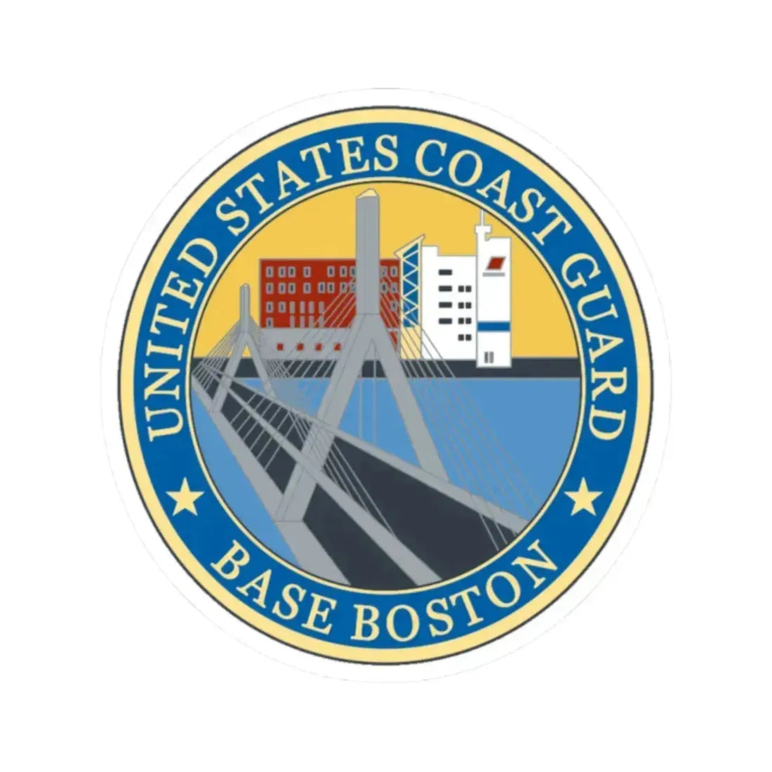 USCG Base Boston (U.S. Coast Guard) STICKER Vinyl Kiss-Cut Decal 2 Inch White - The Sticker Space