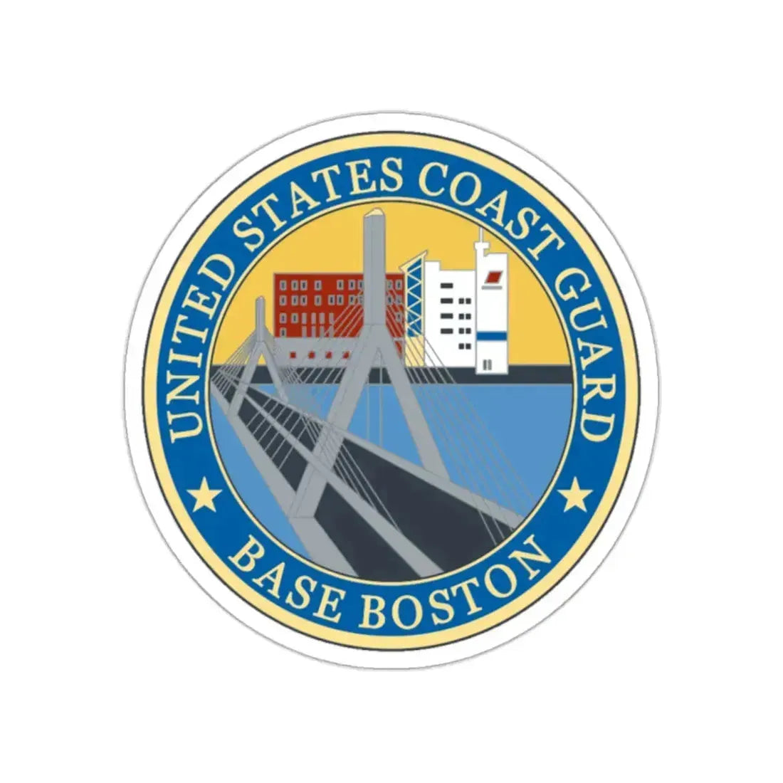 USCG Base Boston (U.S. Coast Guard) STICKER Vinyl Kiss-Cut Decal 2 Inch White - The Sticker Space