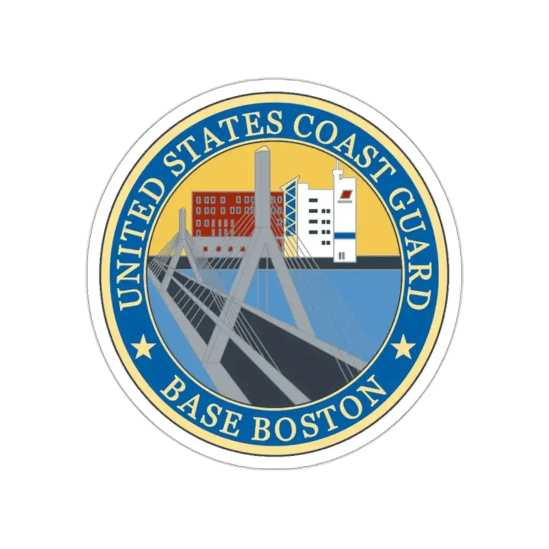 USCG Base Boston (U.S. Coast Guard) STICKER Vinyl Kiss-Cut Decal 2 Inch White - The Sticker Space