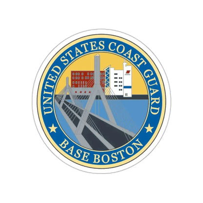 USCG Base Boston (U.S. Coast Guard) STICKER Vinyl Kiss-Cut Decal 2 Inch White - The Sticker Space