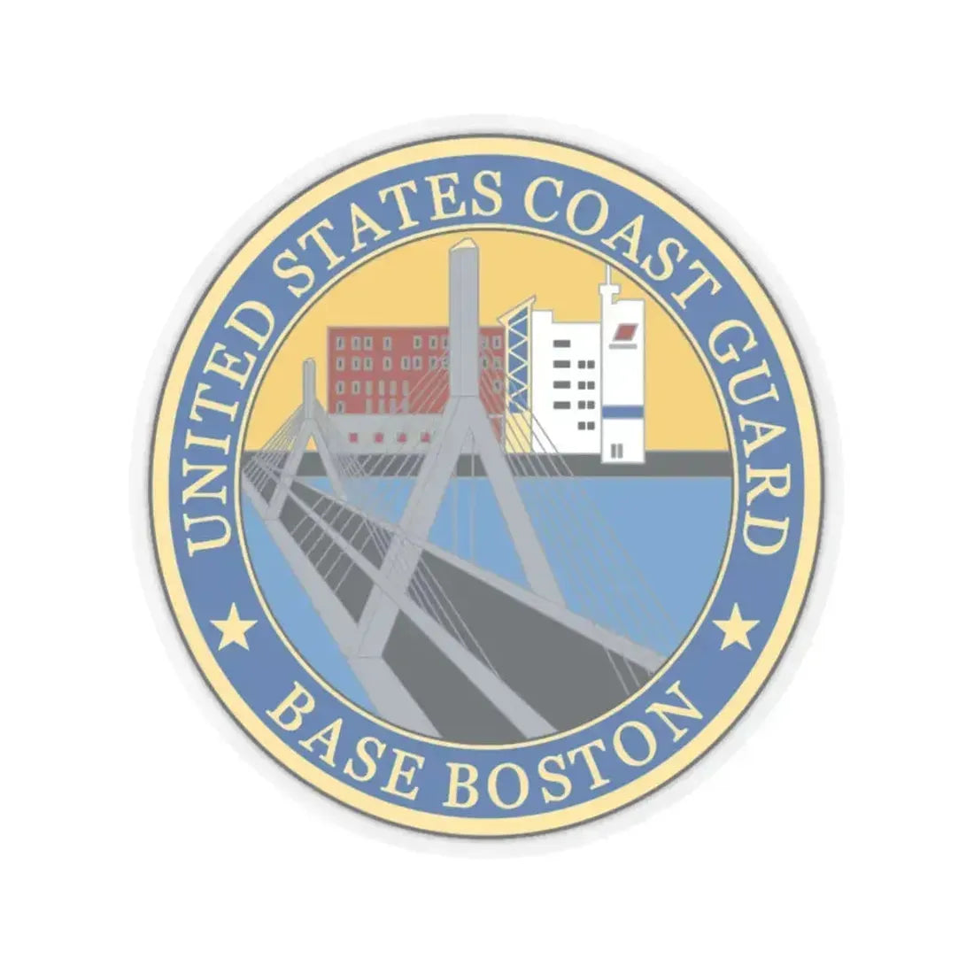 USCG Base Boston (U.S. Coast Guard) STICKER Vinyl Kiss-Cut Decal 3 Inch Transparent - The Sticker Space