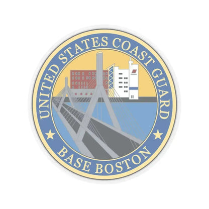 USCG Base Boston (U.S. Coast Guard) STICKER Vinyl Kiss-Cut Decal 3 Inch Transparent - The Sticker Space