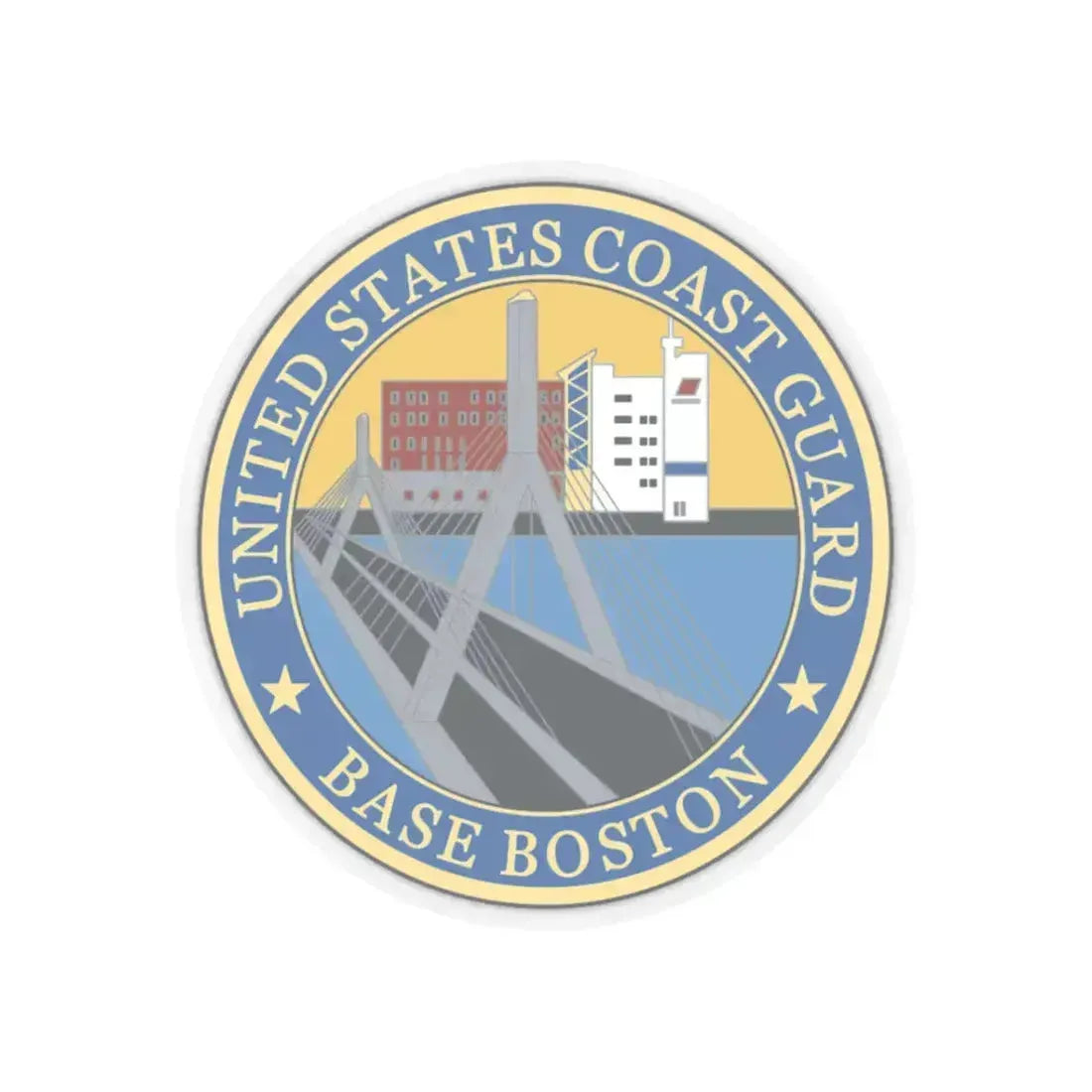 USCG Base Boston (U.S. Coast Guard) STICKER Vinyl Kiss-Cut Decal 3 Inch Transparent - The Sticker Space