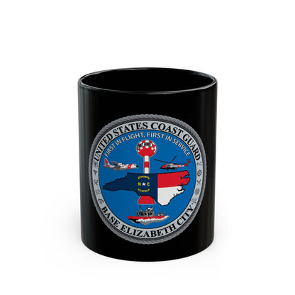 USCG Base Elizabeth City (U.S. Coast Guard) Black Coffee Mug-11oz-The Sticker Space