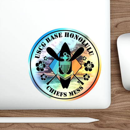 USCG Base Honolulu Chiefs Mess (U.S. Coast Guard) Holographic STICKER Die-Cut Vinyl Decal-The Sticker Space