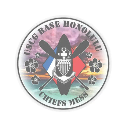 USCG Base Honolulu Chiefs Mess (U.S. Coast Guard) STICKER Vinyl Kiss-Cut Decal 4 Inch Transparent - The Sticker Space