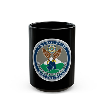 USCG Base Ketchikan (U.S. Coast Guard) Black Coffee Mug-15oz-The Sticker Space