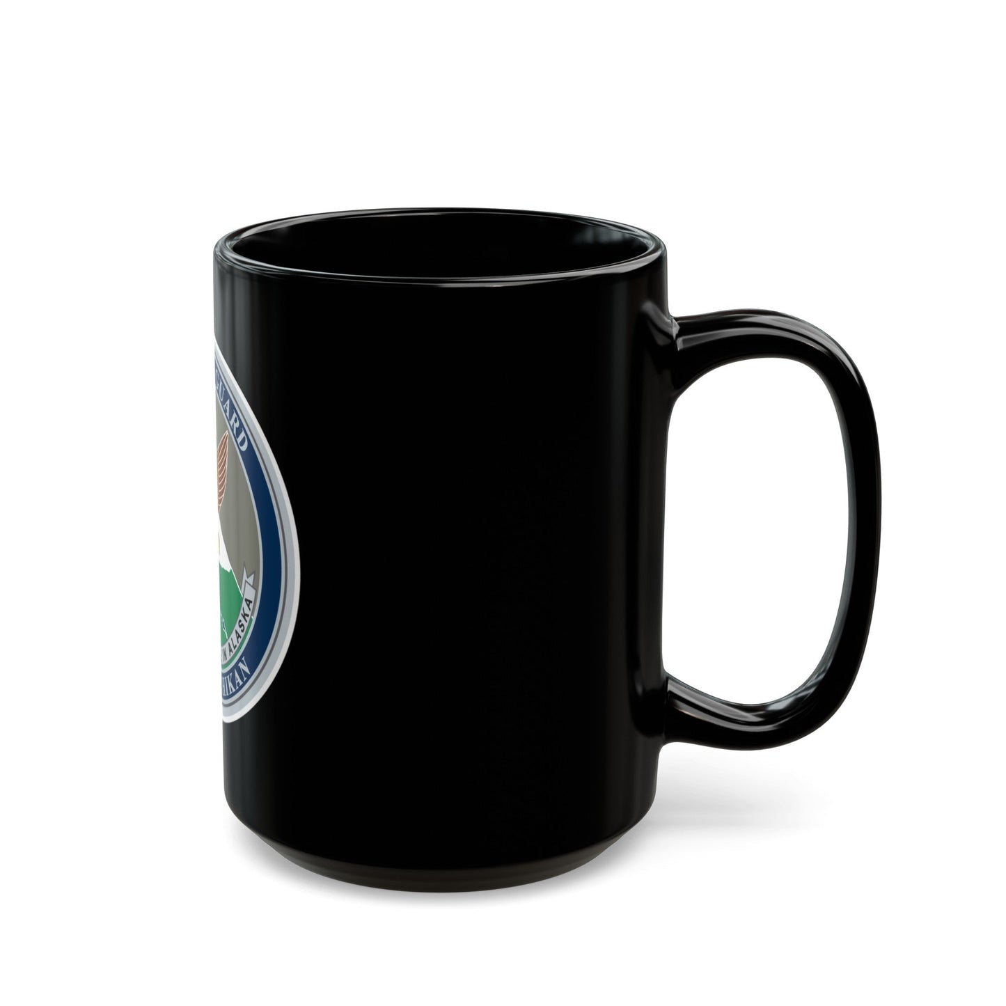 USCG Base Ketchikan (U.S. Coast Guard) Black Coffee Mug-The Sticker Space