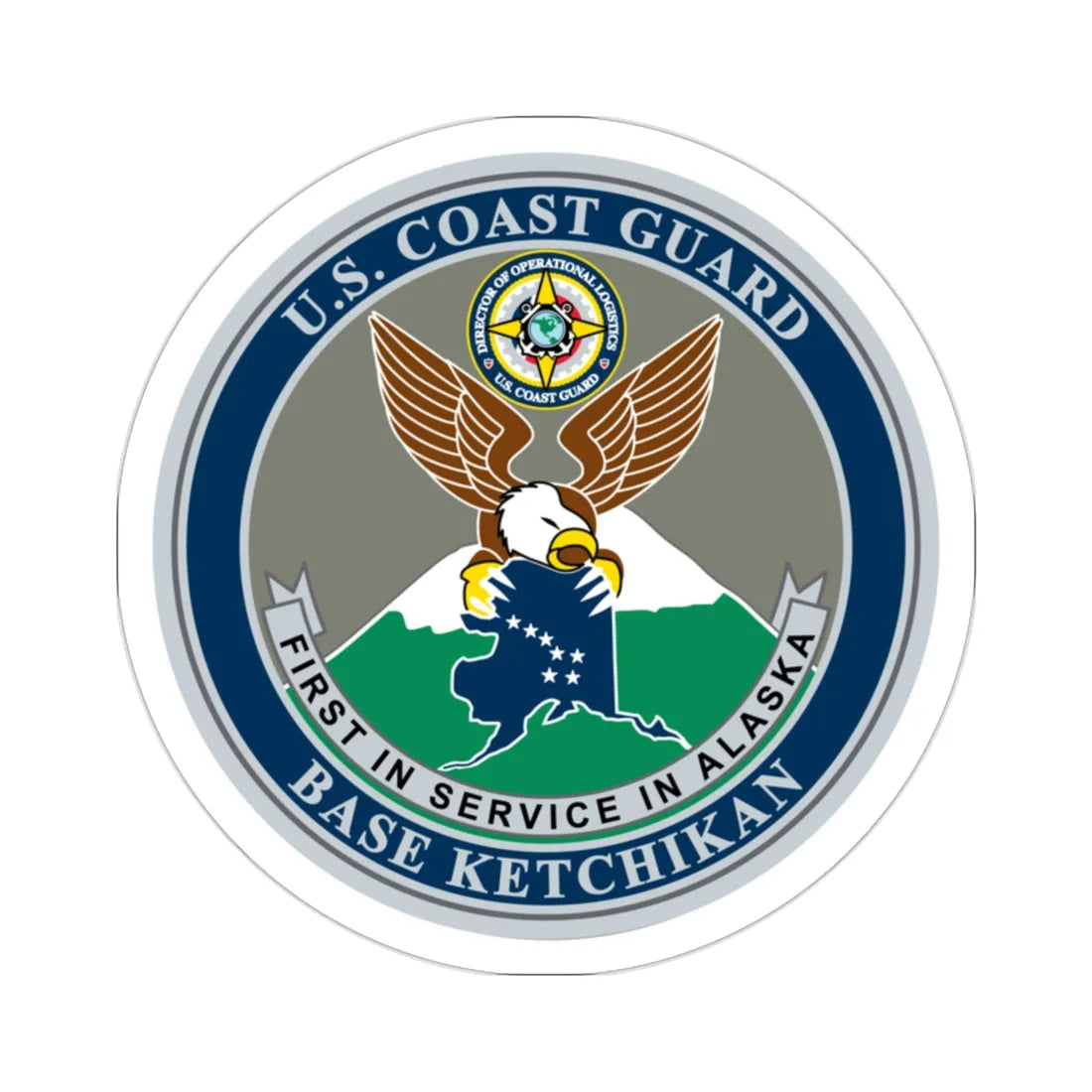 USCG Base Ketchikan (U.S. Coast Guard) STICKER Vinyl Die-Cut Decal 2 Inch - The Sticker Space