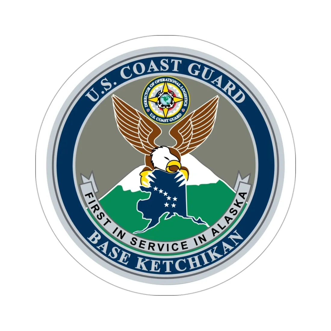 USCG Base Ketchikan (U.S. Coast Guard) STICKER Vinyl Die-Cut Decal 3 Inch - The Sticker Space