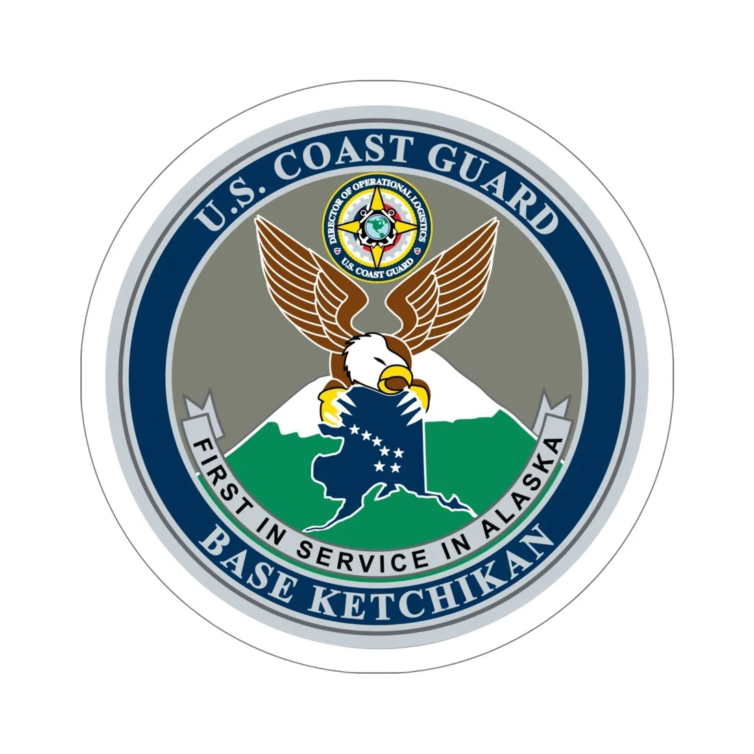 USCG Base Ketchikan (U.S. Coast Guard) STICKER Vinyl Die-Cut Decal 6 Inch - The Sticker Space