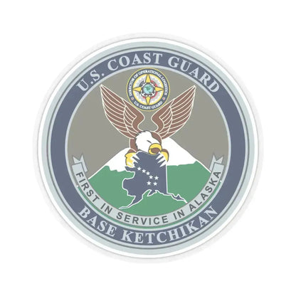 USCG Base Ketchikan (U.S. Coast Guard) STICKER Vinyl Kiss-Cut Decal 6 Inch Transparent - The Sticker Space