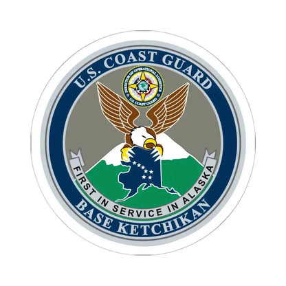 USCG Base Ketchikan (U.S. Coast Guard) STICKER Vinyl Kiss-Cut Decal 6 Inch White - The Sticker Space