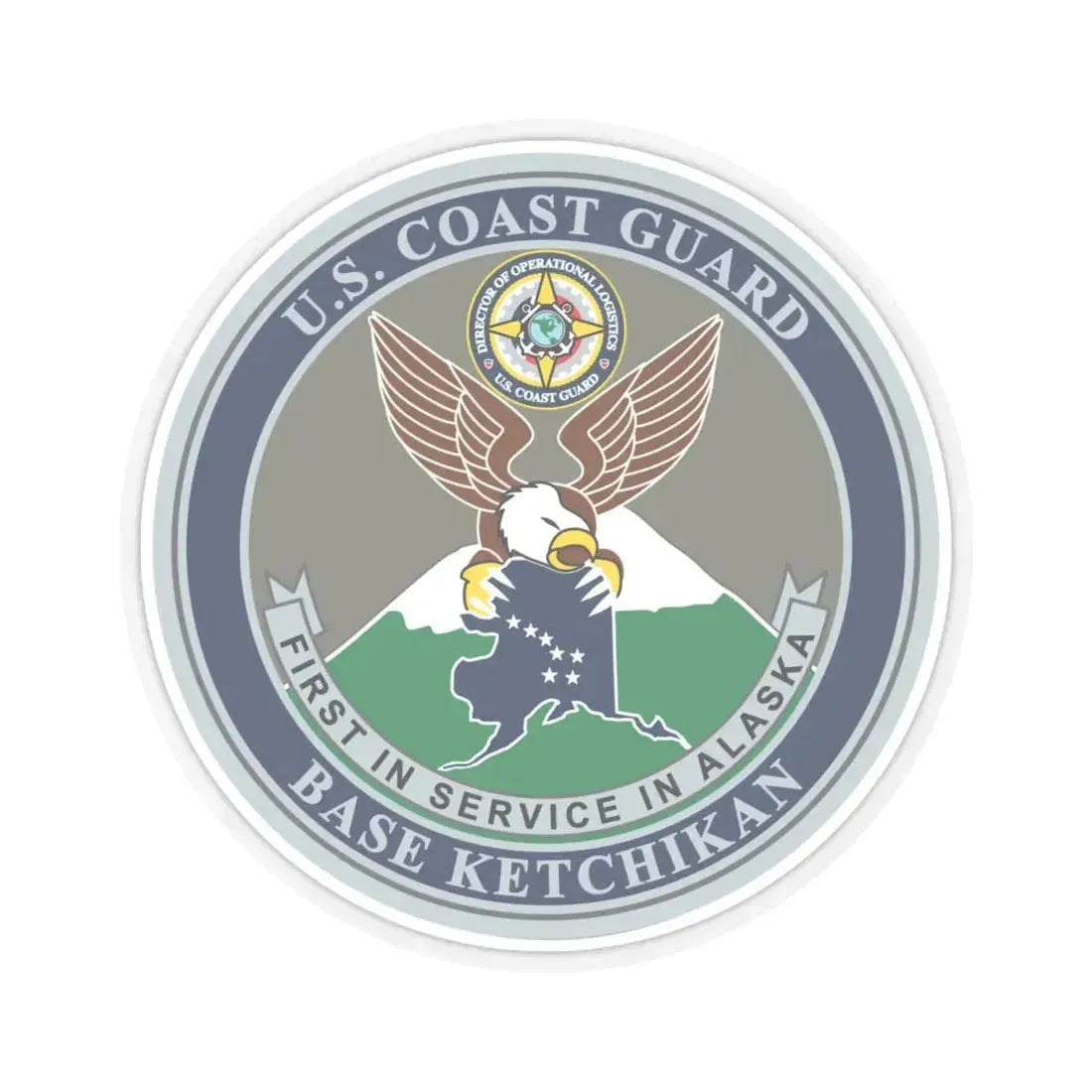 USCG Base Ketchikan (U.S. Coast Guard) STICKER Vinyl Kiss-Cut Decal - The Sticker Space