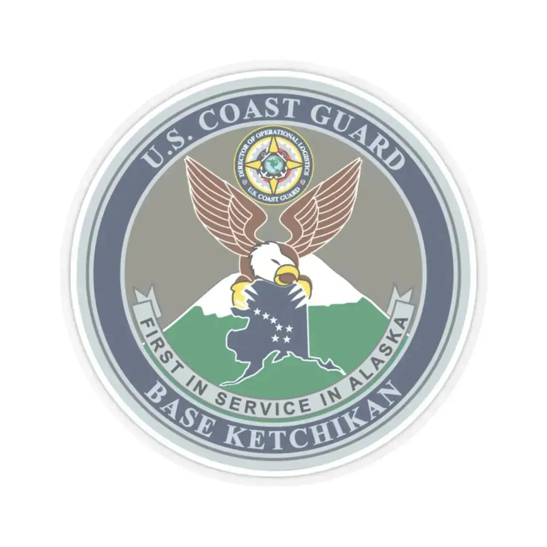 USCG Base Ketchikan (U.S. Coast Guard) STICKER Vinyl Kiss-Cut Decal - The Sticker Space