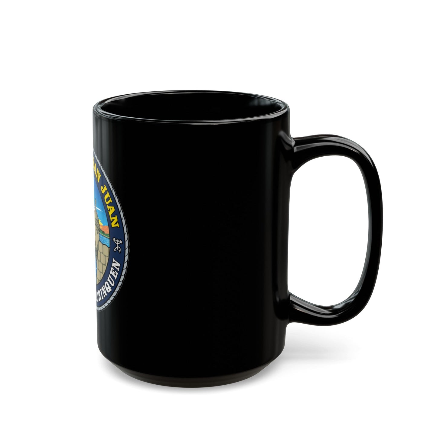 USCG Base San Juan (U.S. Coast Guard) Black Coffee Mug-The Sticker Space