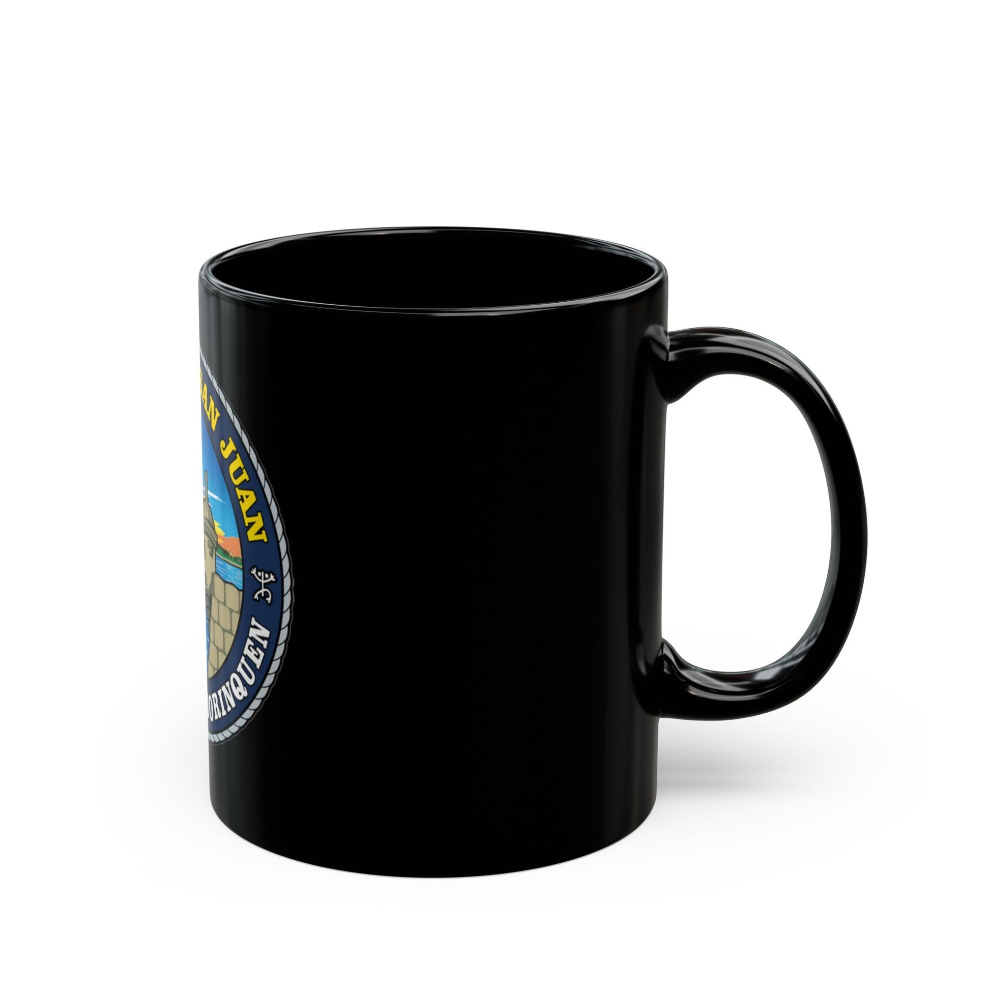 USCG Base San Juan (U.S. Coast Guard) Black Coffee Mug-The Sticker Space