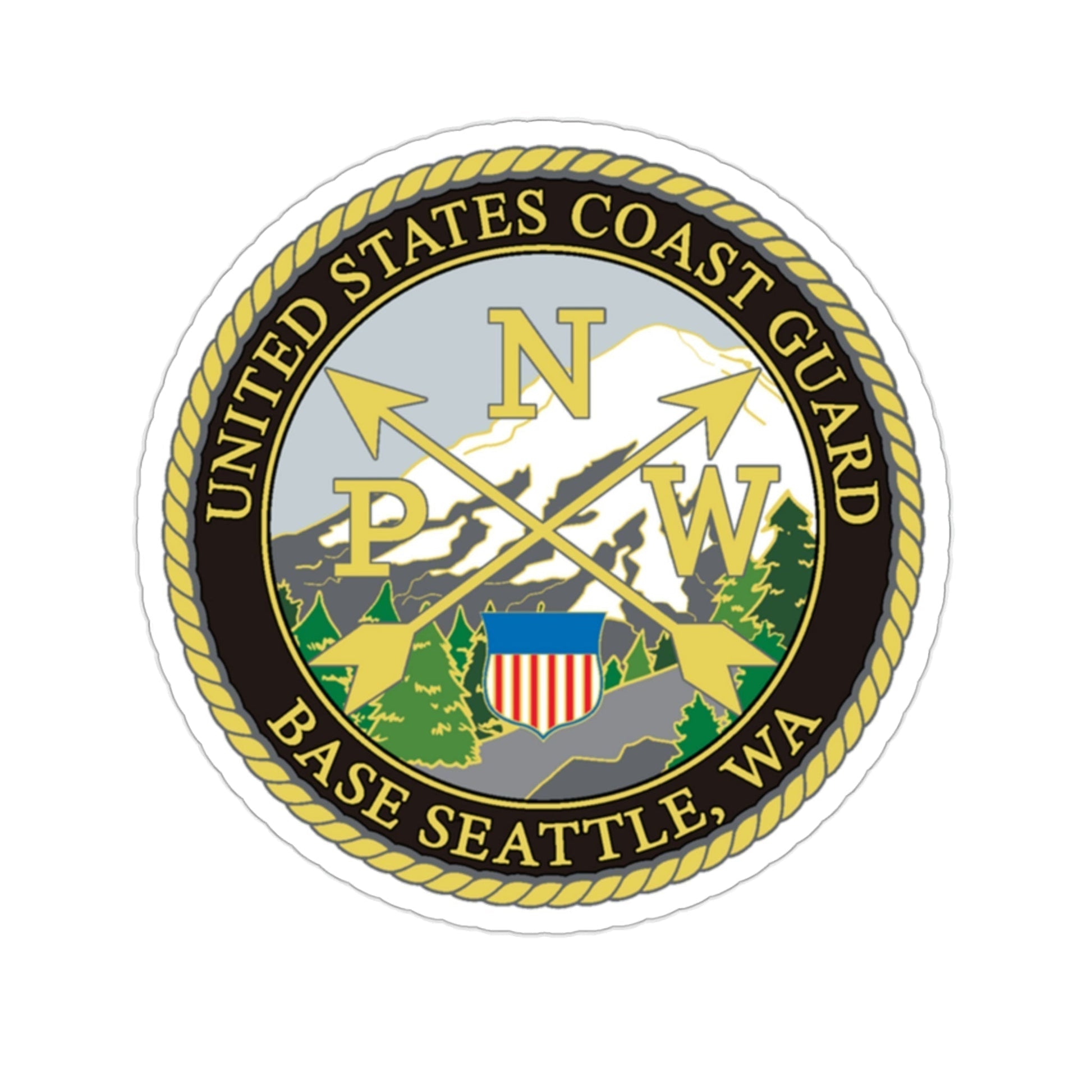 USCG Base Seattle (U.S. Coast Guard) STICKER Vinyl Die-Cut Decal-2 Inch-The Sticker Space