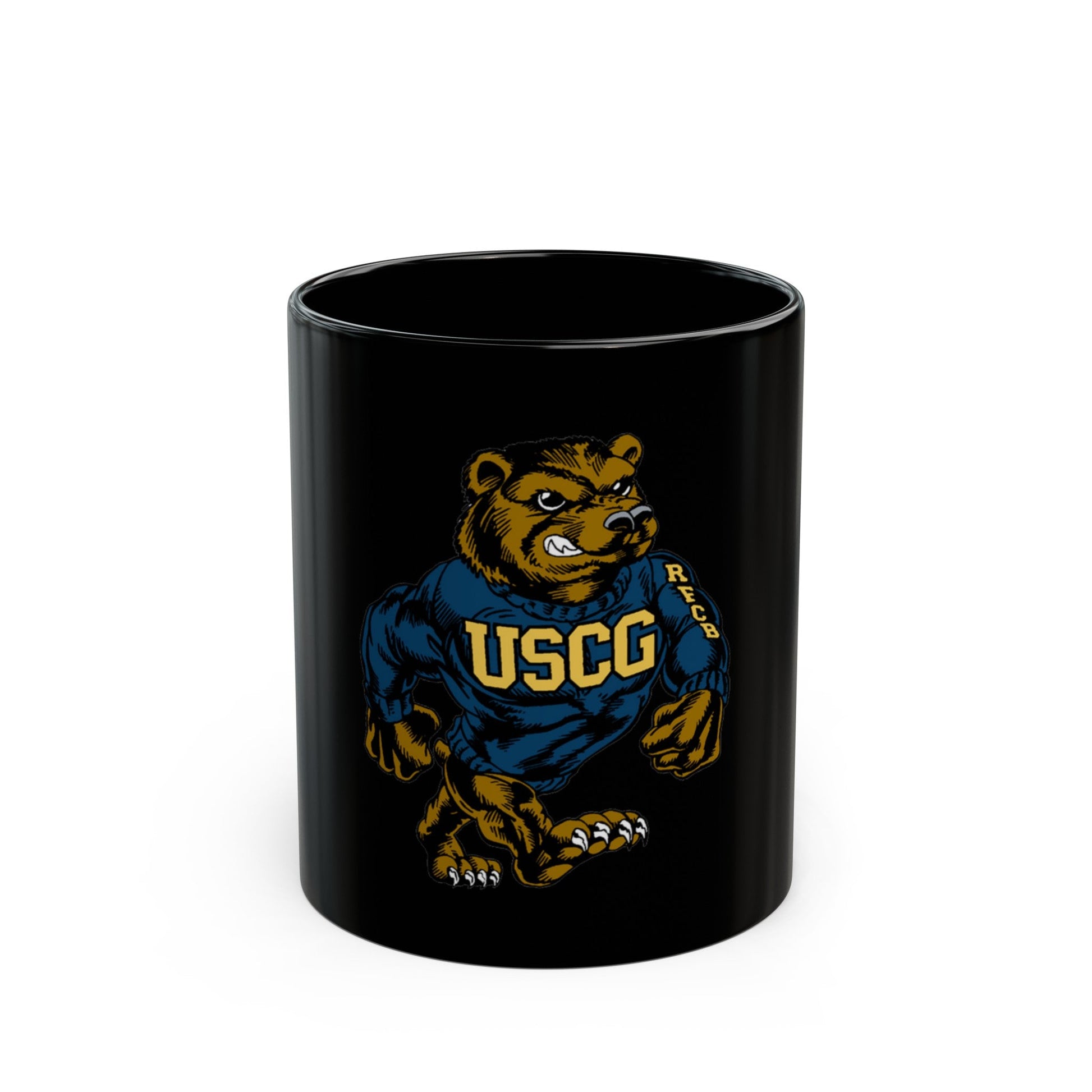USCG Bear (U.S. Coast Guard) Black Coffee Mug-11oz-The Sticker Space