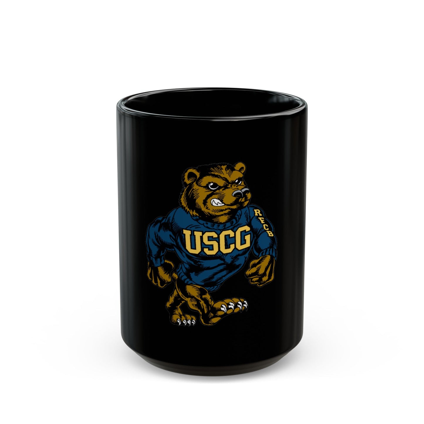 USCG Bear (U.S. Coast Guard) Black Coffee Mug-15oz-The Sticker Space