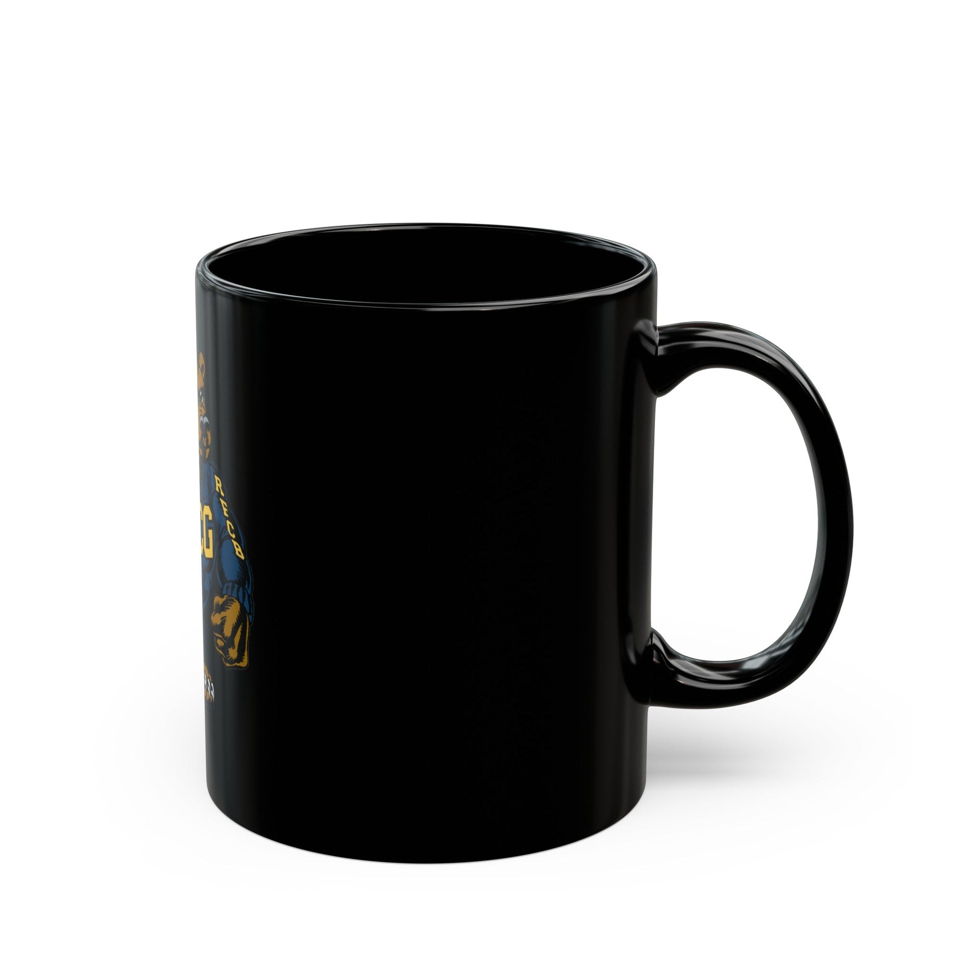 USCG Bear (U.S. Coast Guard) Black Coffee Mug-The Sticker Space